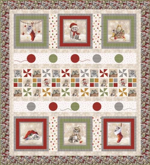 A Purr-fect Holiday Season - A Cat Christmas Quilt