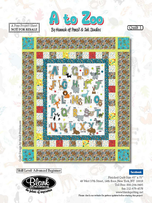 A to Zoo Quilt #1