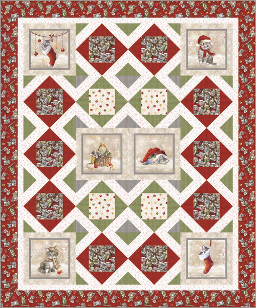 A Purr-fect Holiday Season - All I Want for Christmas Quilt