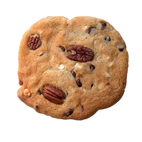 A cookie with pecans