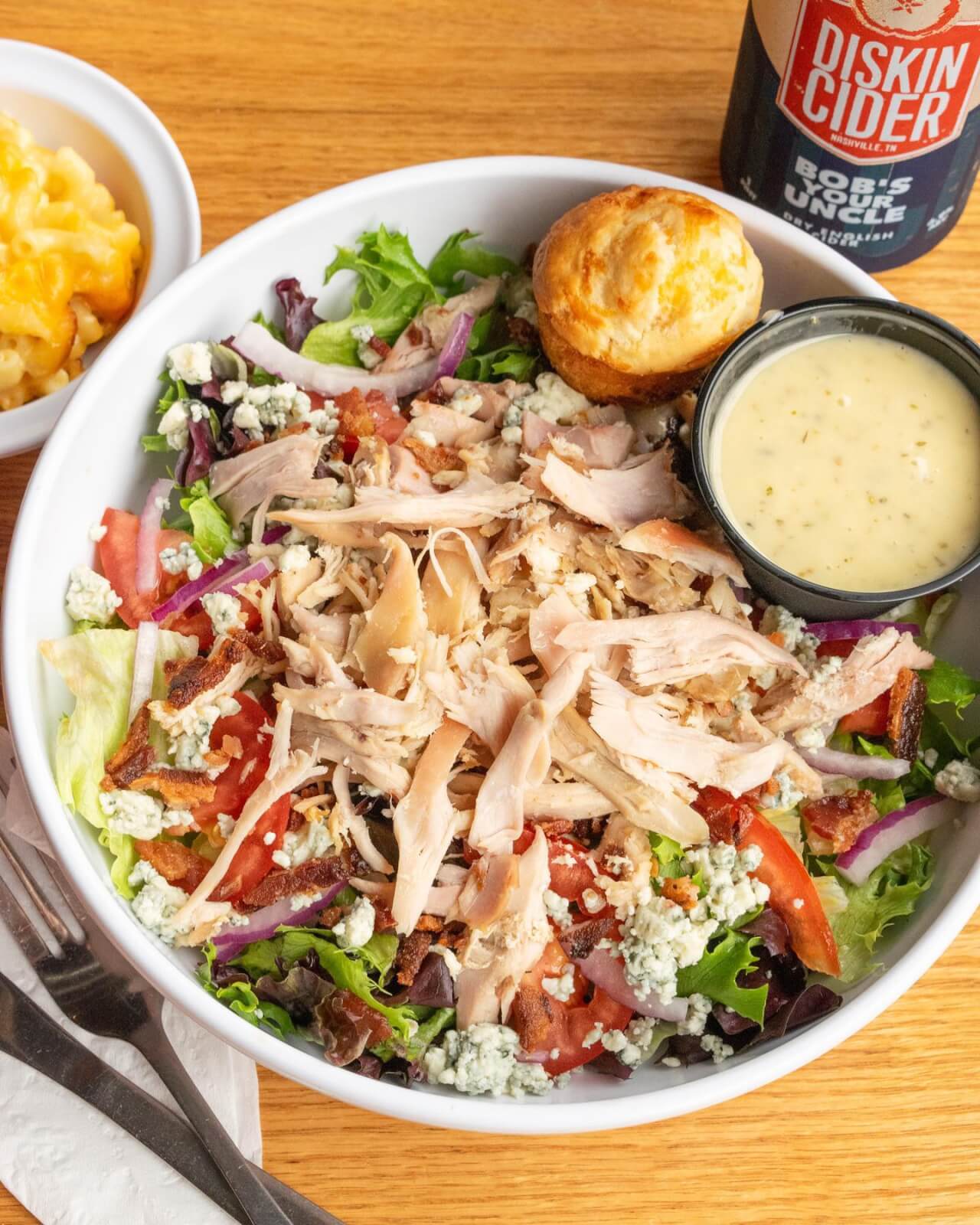 salad with shredded chicken