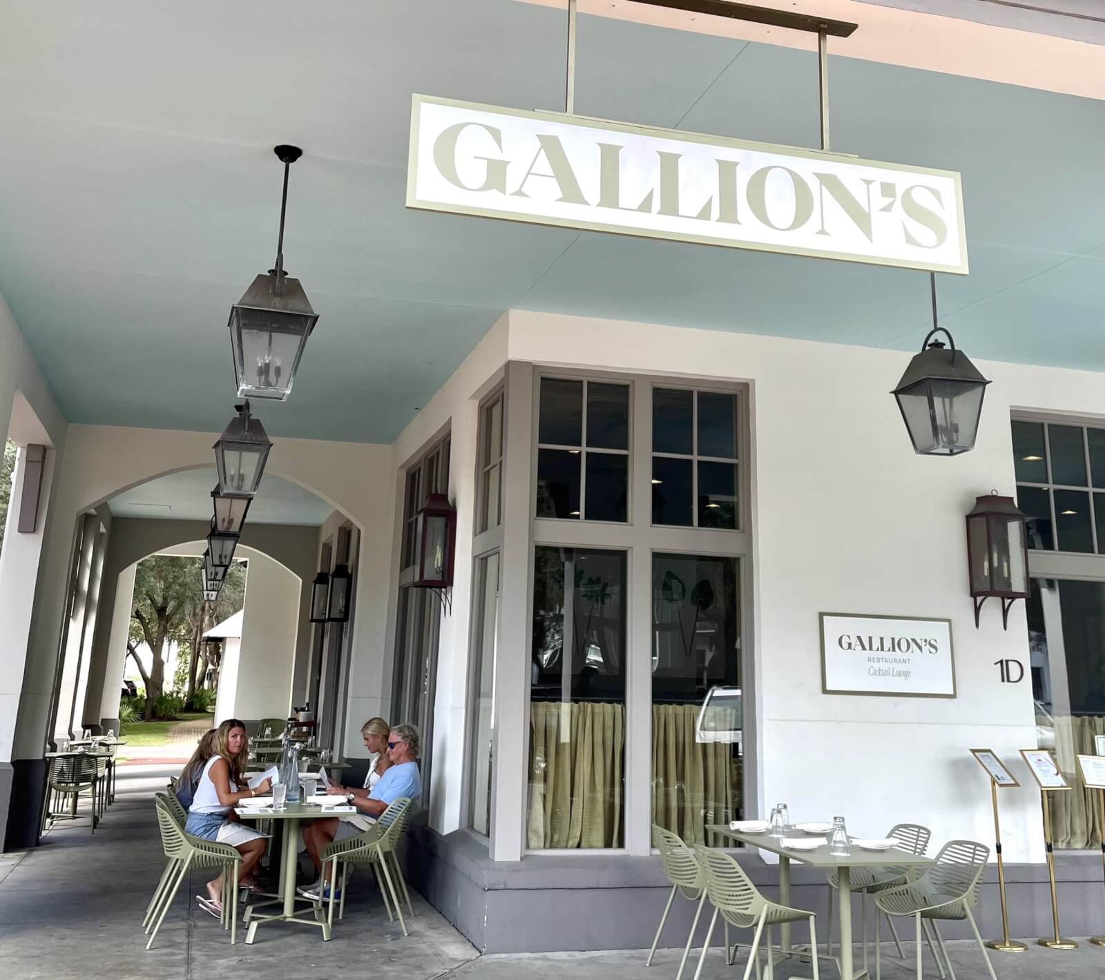 Exterior of Gallion's, a new restaurant in 30A