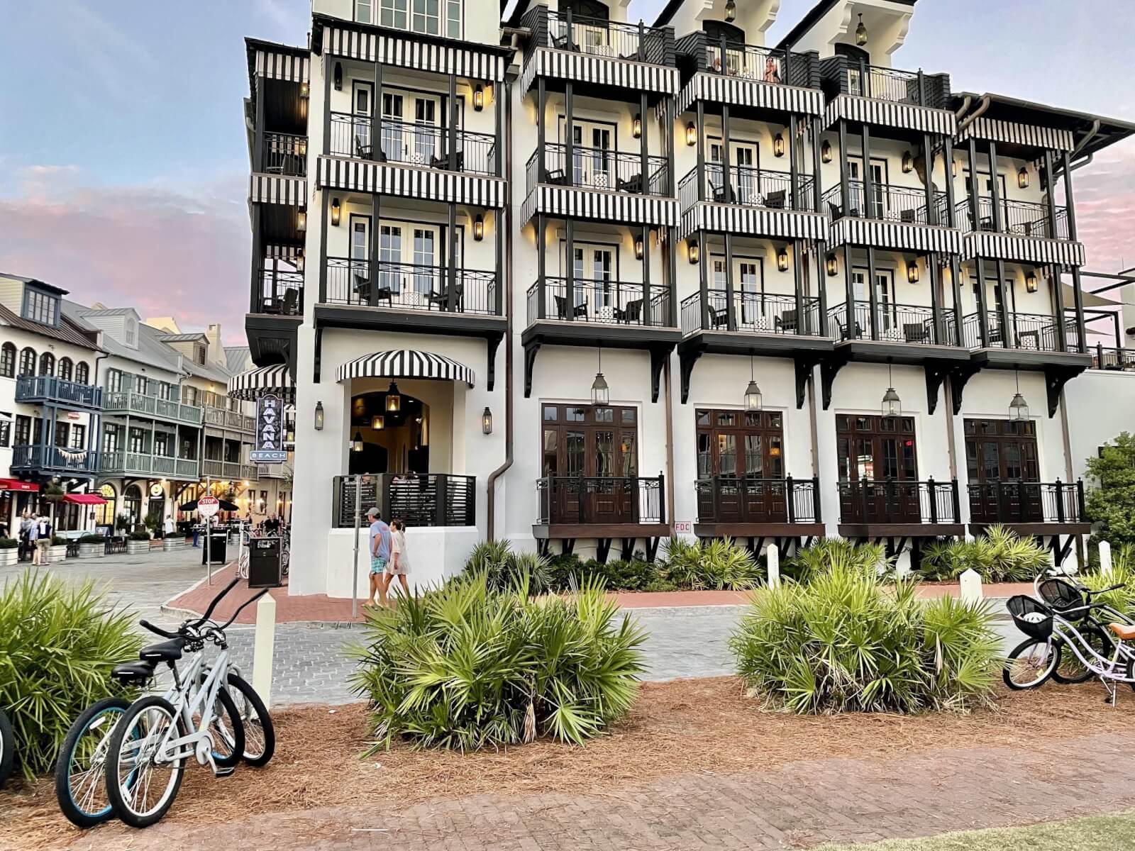 The front facade of The Pearl hotel in 30A.