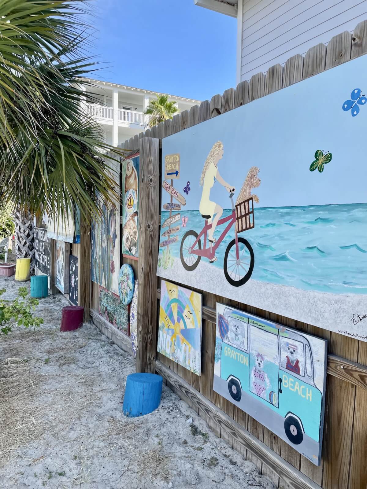 Murals outside of Red Bar in 30A.