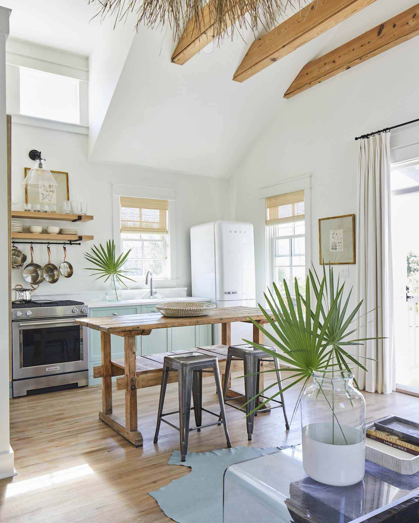 Kitchen area of carriage house in Florida home