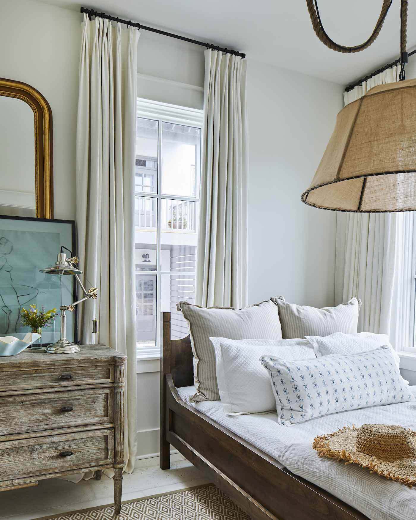 Bedroom in Ashley Gilbreath's Rosemary Beach house